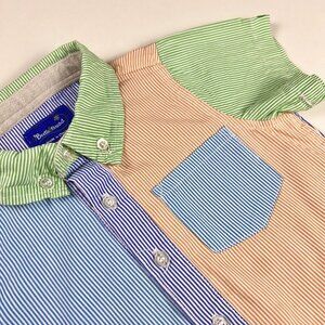 Beetle & Thread Baby Boy 18-24 Months Button Down Shirt Colorblock Striped